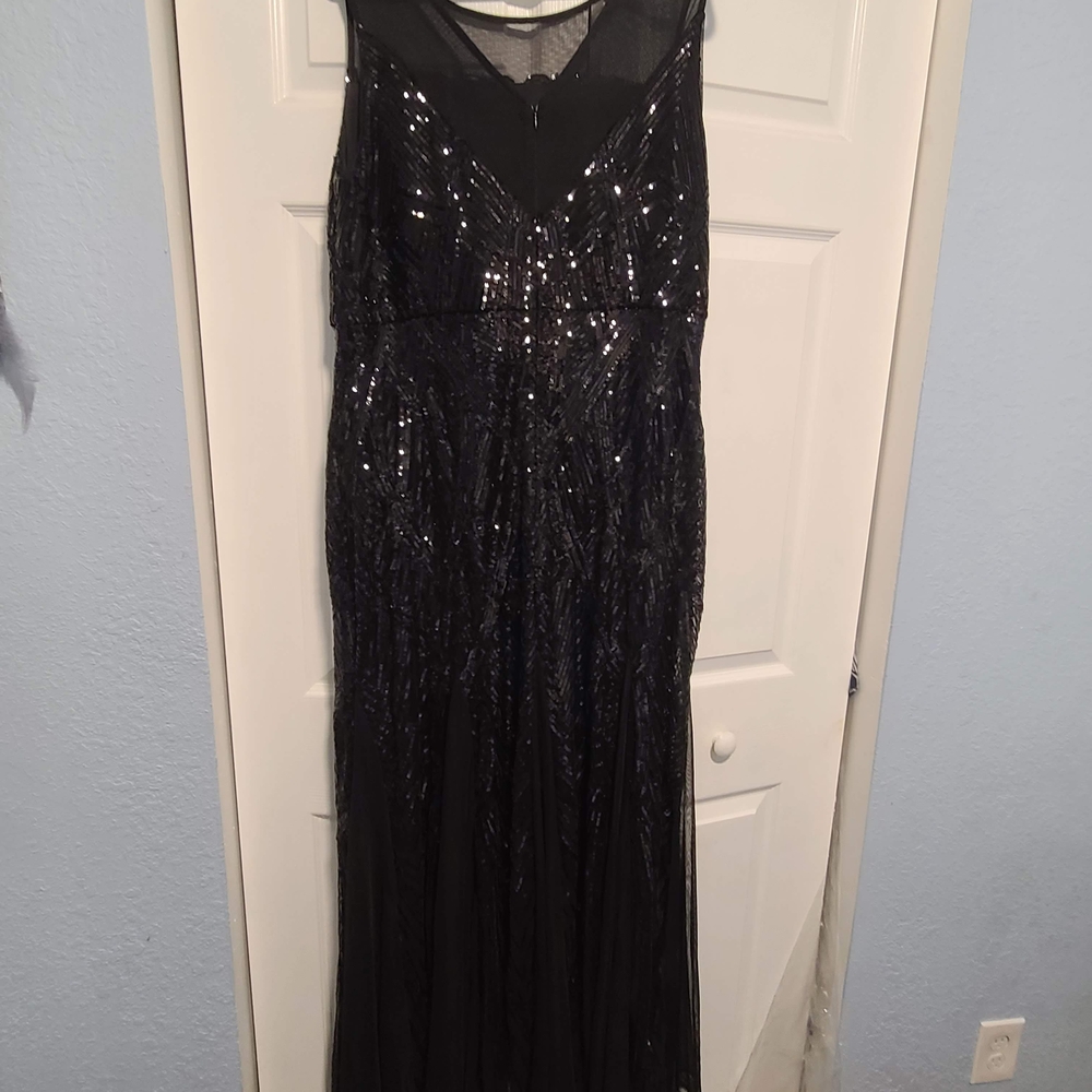 Black Sequin Maxi Dress
